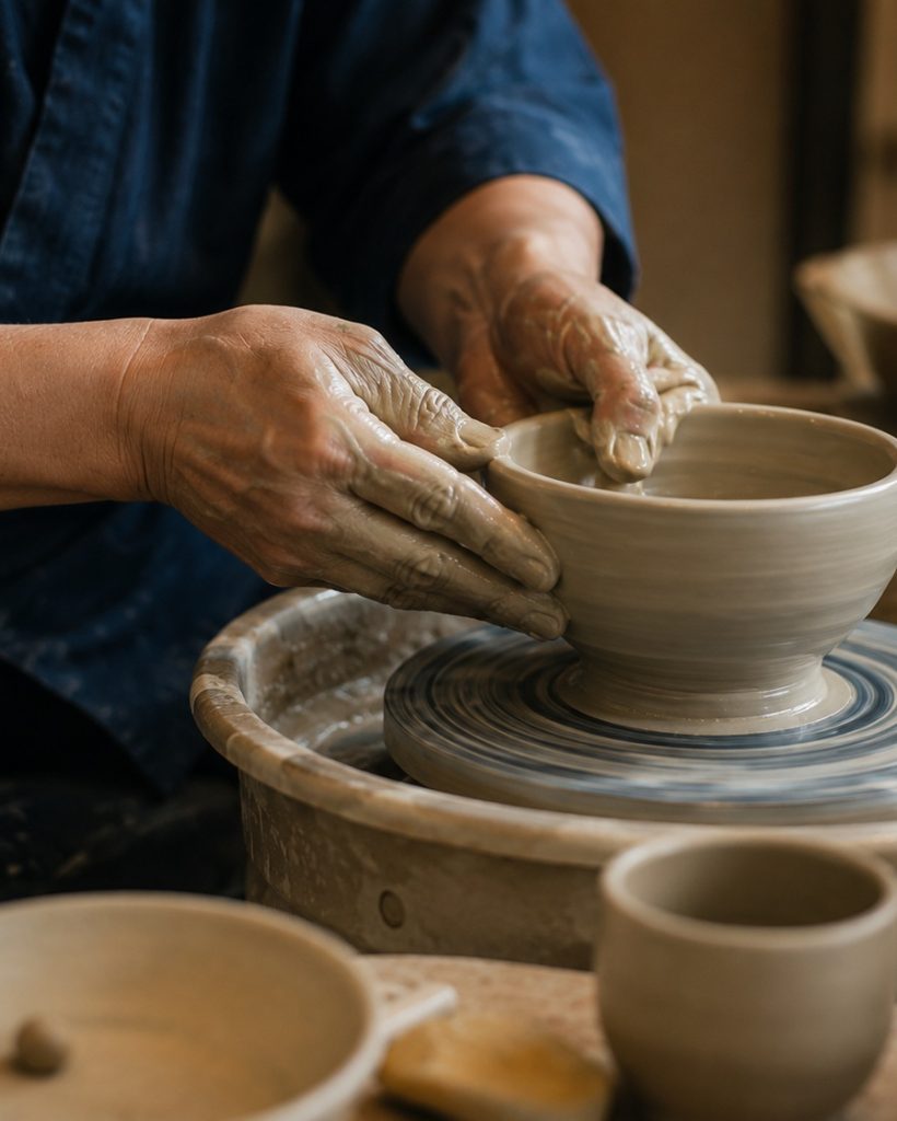 Discover Japan 職人以雙手在陶輪上製作陶器
