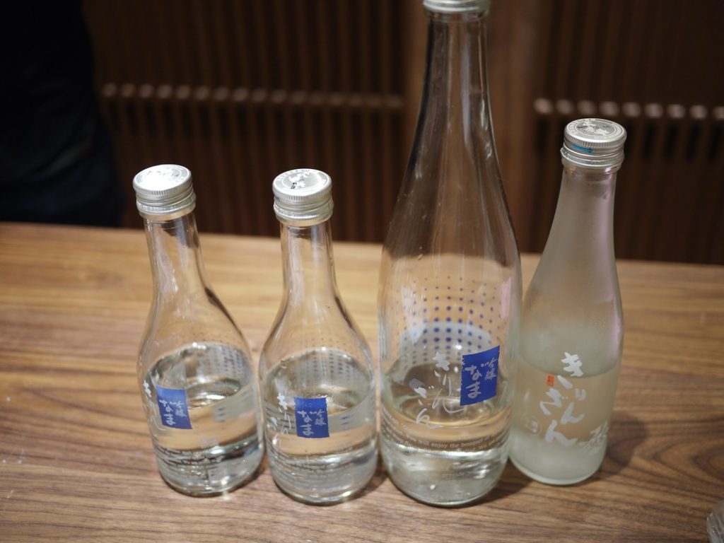 台灣清酒檢證會第一彈-生酒保存時間與風味的變化 活動使用的四瓶麒麟山吟釀生酒
